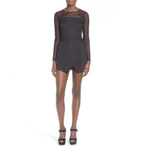 Missguided Fishnet Overlay Skort Romper